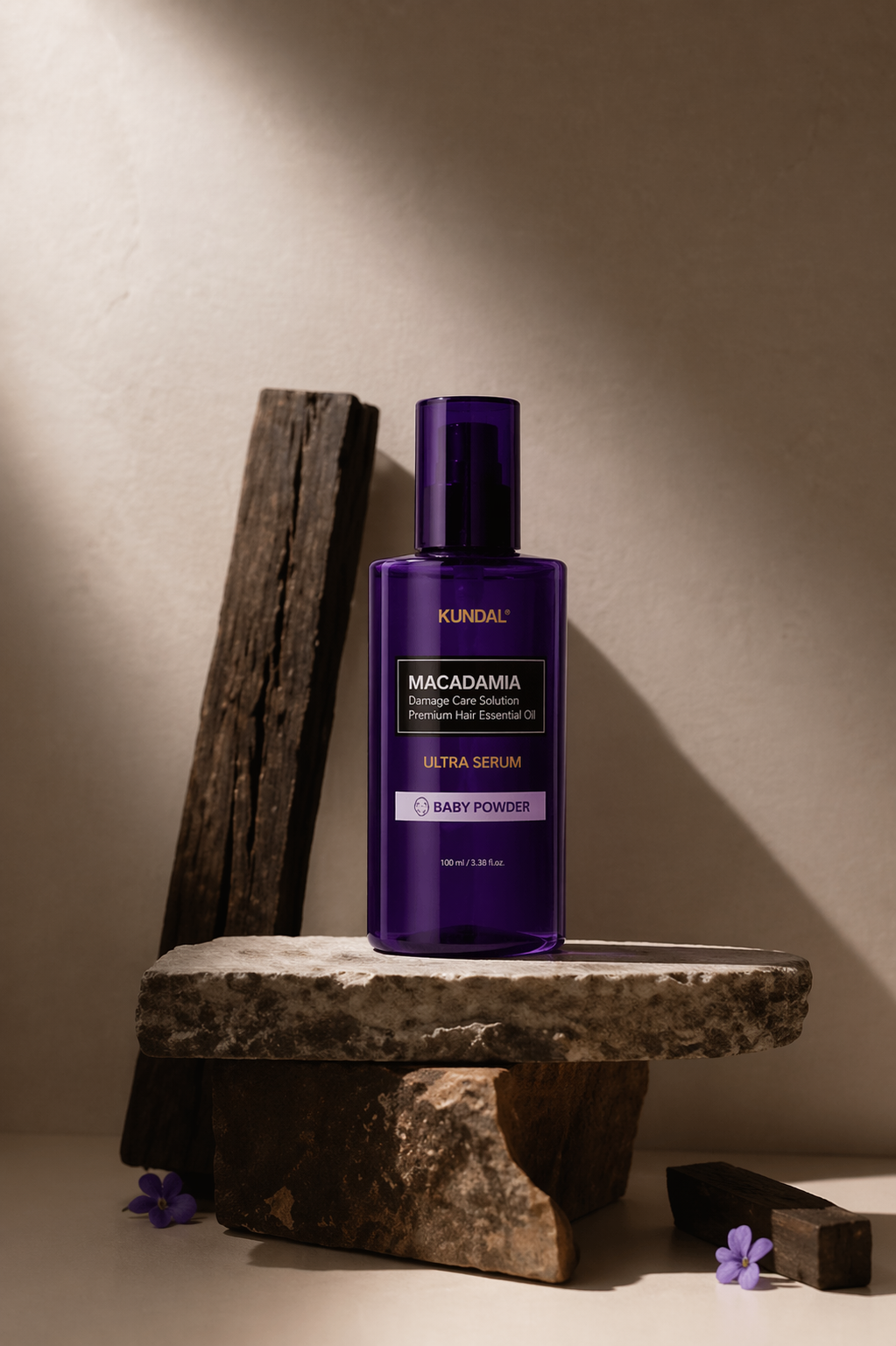 KUNDAL Macadamia Damage Care Solution Premium Hair Essential Oil Ultra Serum – Baby Powder – 100ml