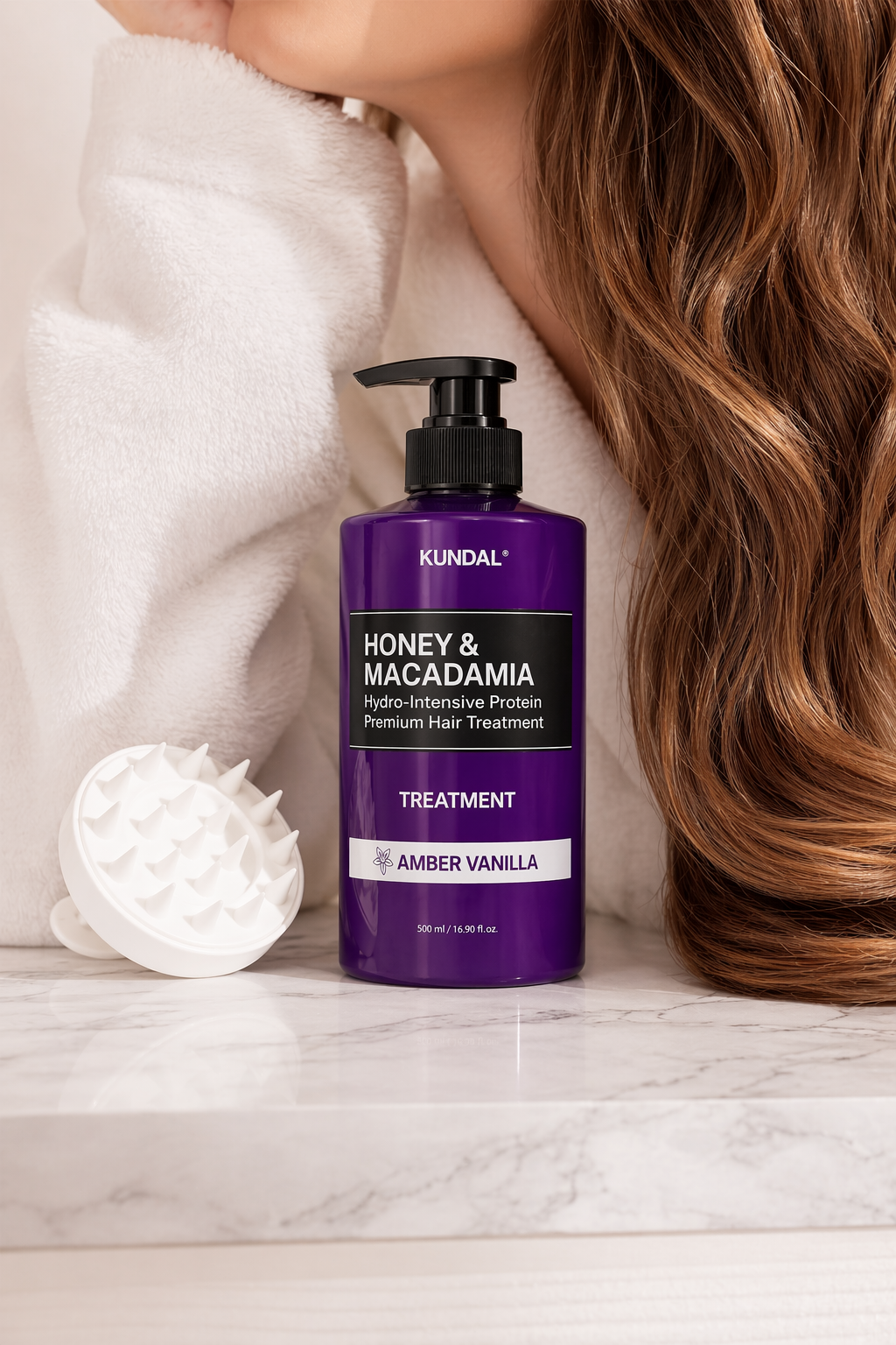 KUNDAL Honey & Macadamia Premium Hair Treatment – Amber Vanilla – 500ml
