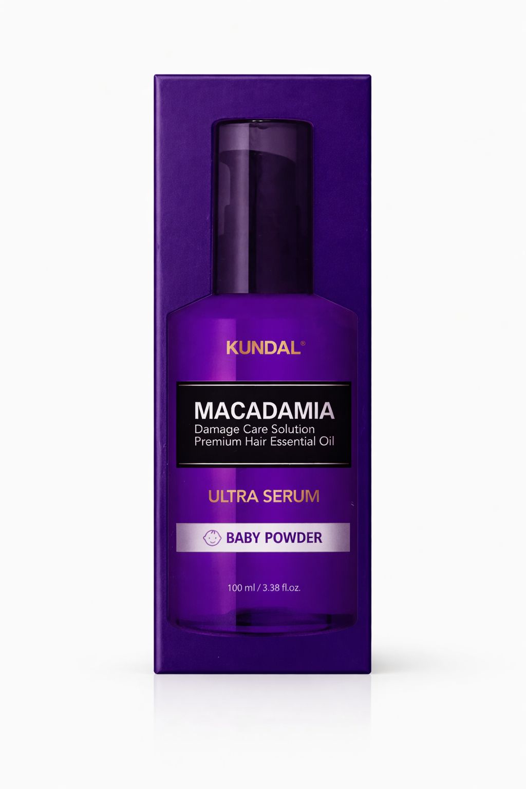KUNDAL Macadamia Damage Care Solution Premium Hair Essential Oil Ultra Serum – Baby Powder – 100ml