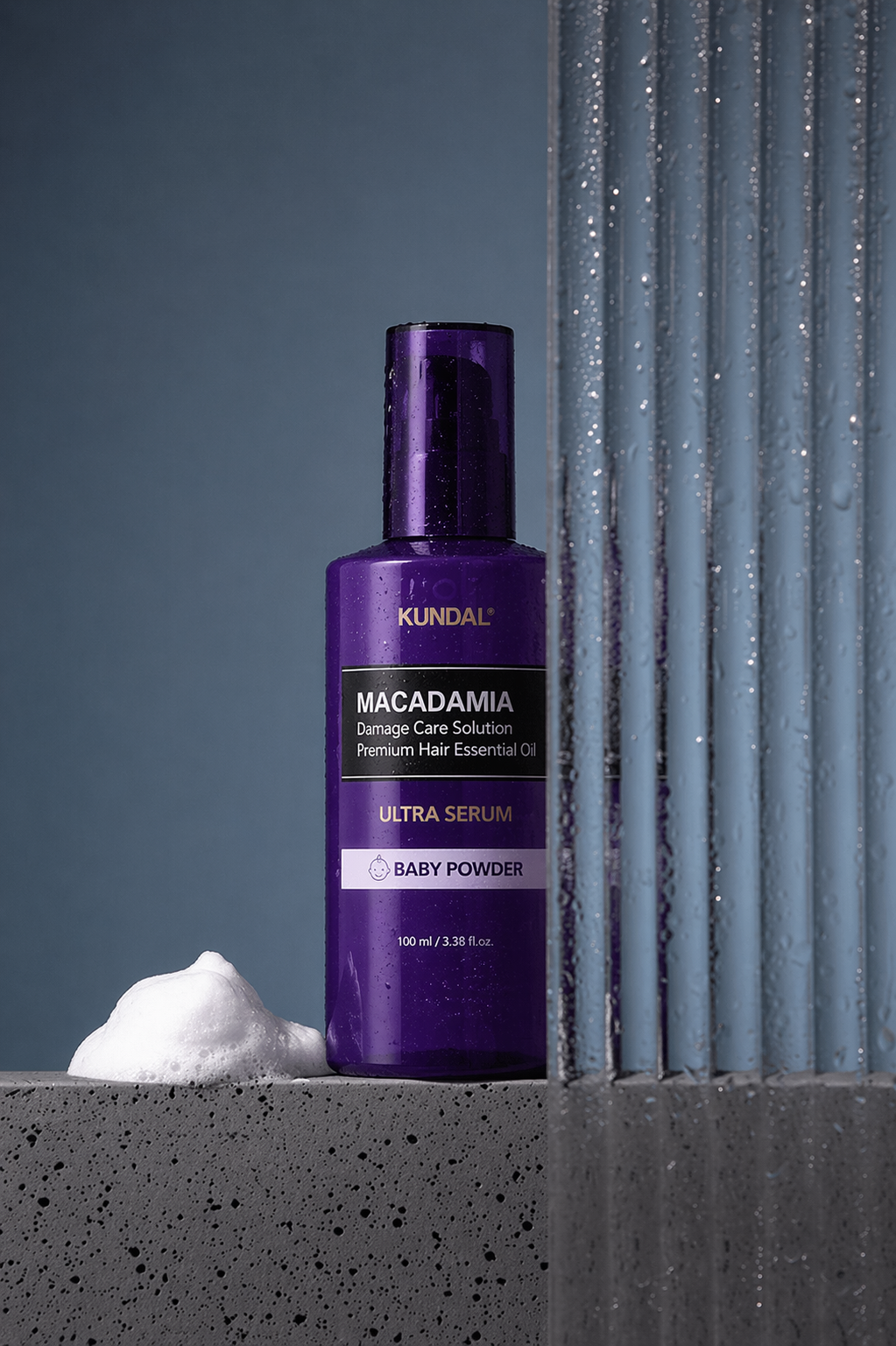 KUNDAL Macadamia Damage Care Solution Premium Hair Essential Oil Ultra Serum – Baby Powder – 100ml