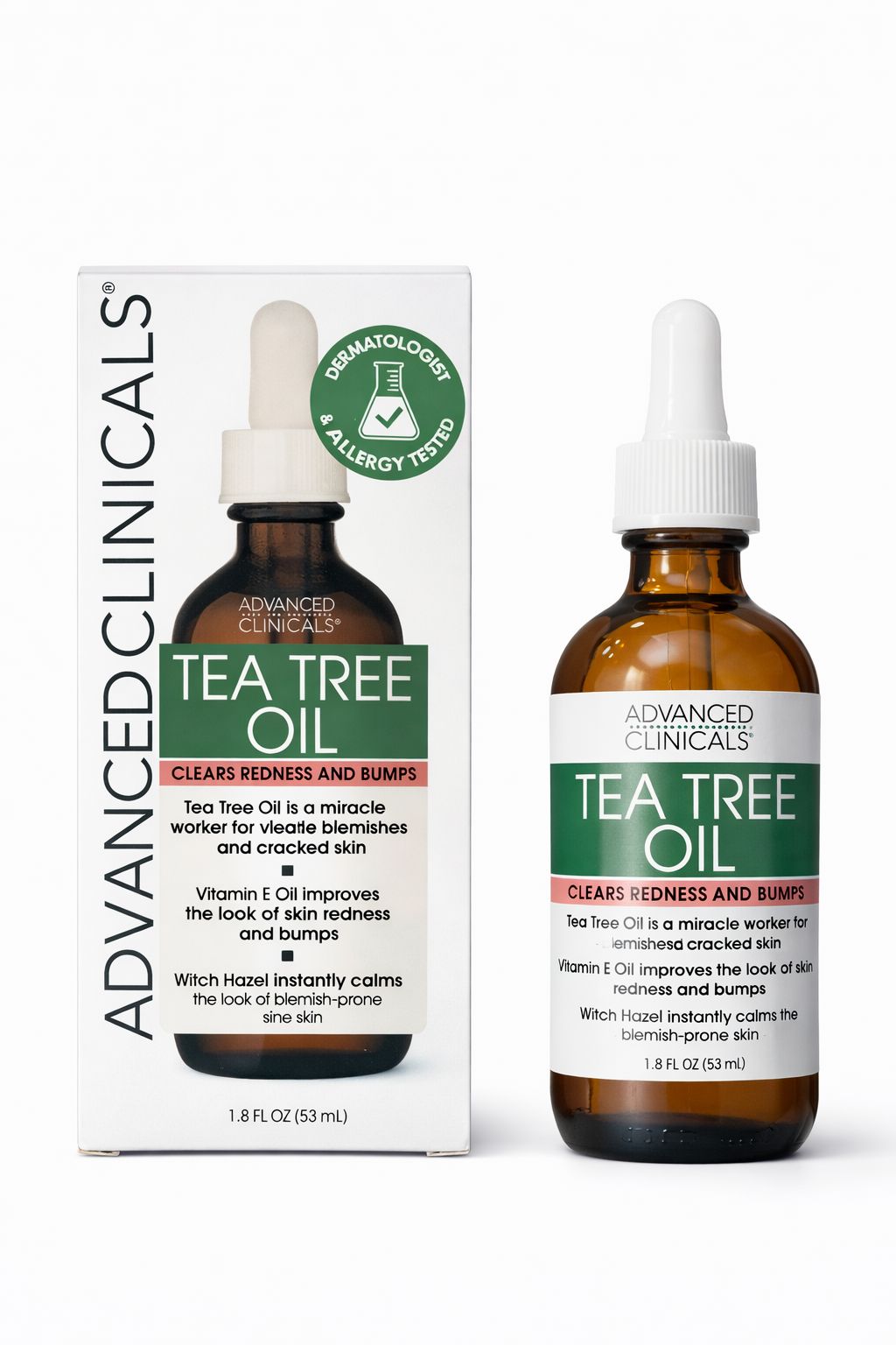 Advanced Clinicals Tea Tree Oil Serum – Acne, Redness & Blemish Control (53ml)