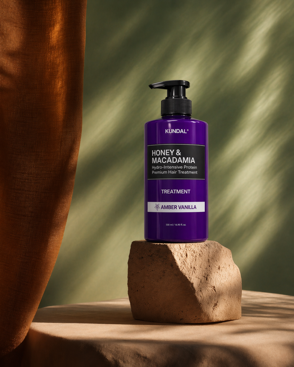 KUNDAL Honey & Macadamia Premium Hair Treatment – Amber Vanilla – 500ml