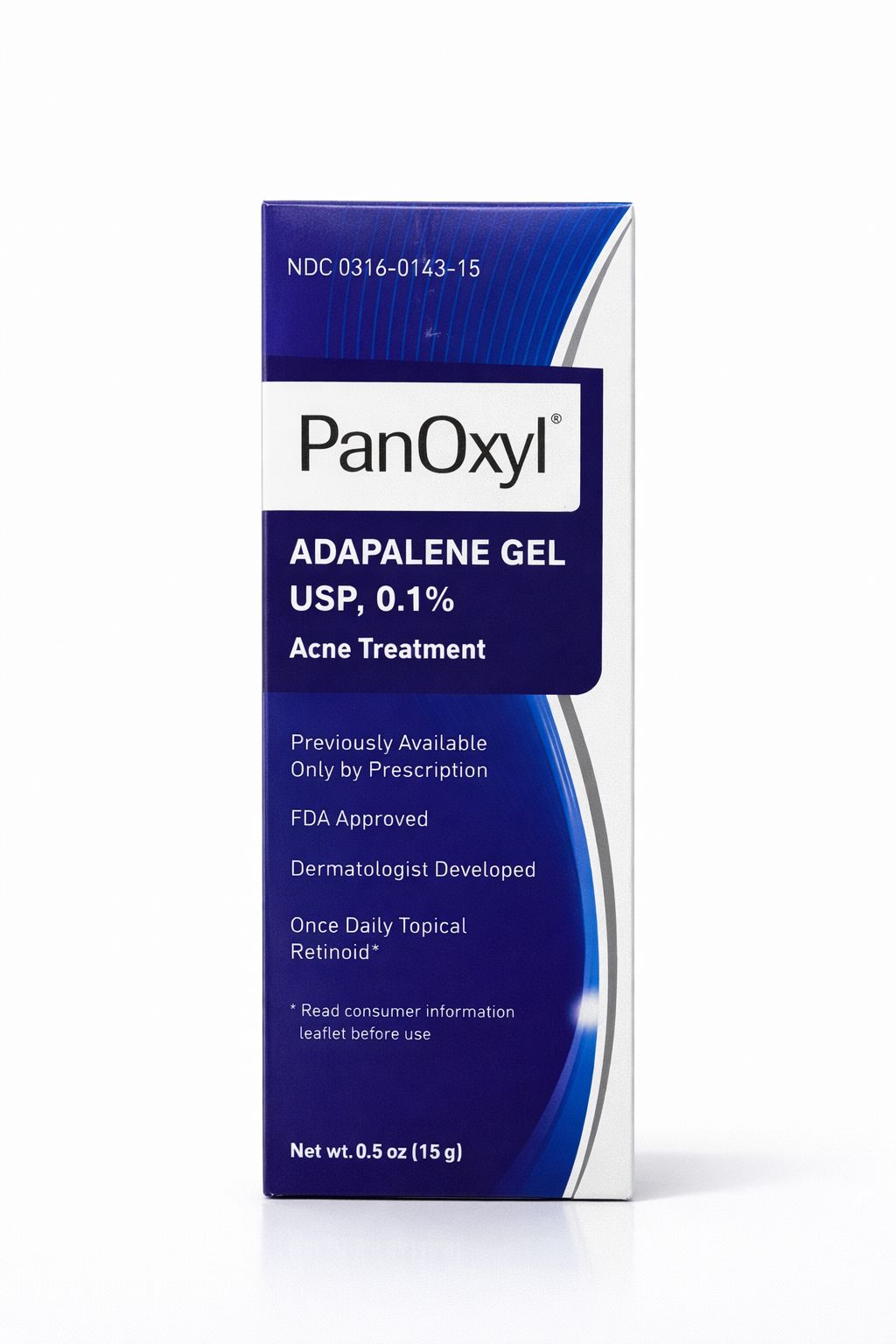 PanOxyl Adapalene 0.1% Gel – Prescription-Strength Acne Treatment (15g)